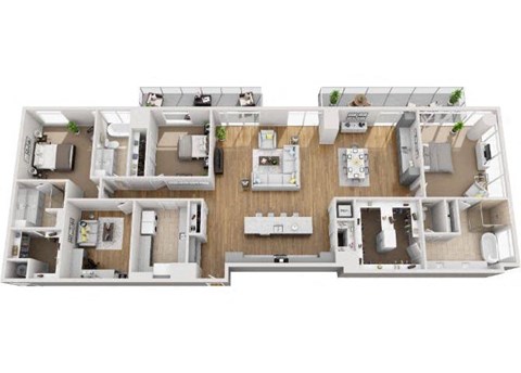 Floor plan for 3 beds, 3 baths, 2777 sqft